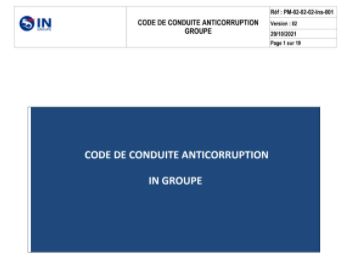 Code de conduite Anticorruption Groupe